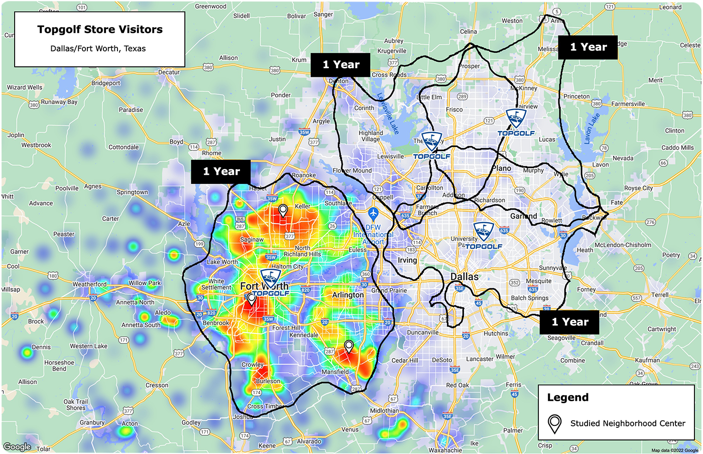 Topgolf mobile data map
