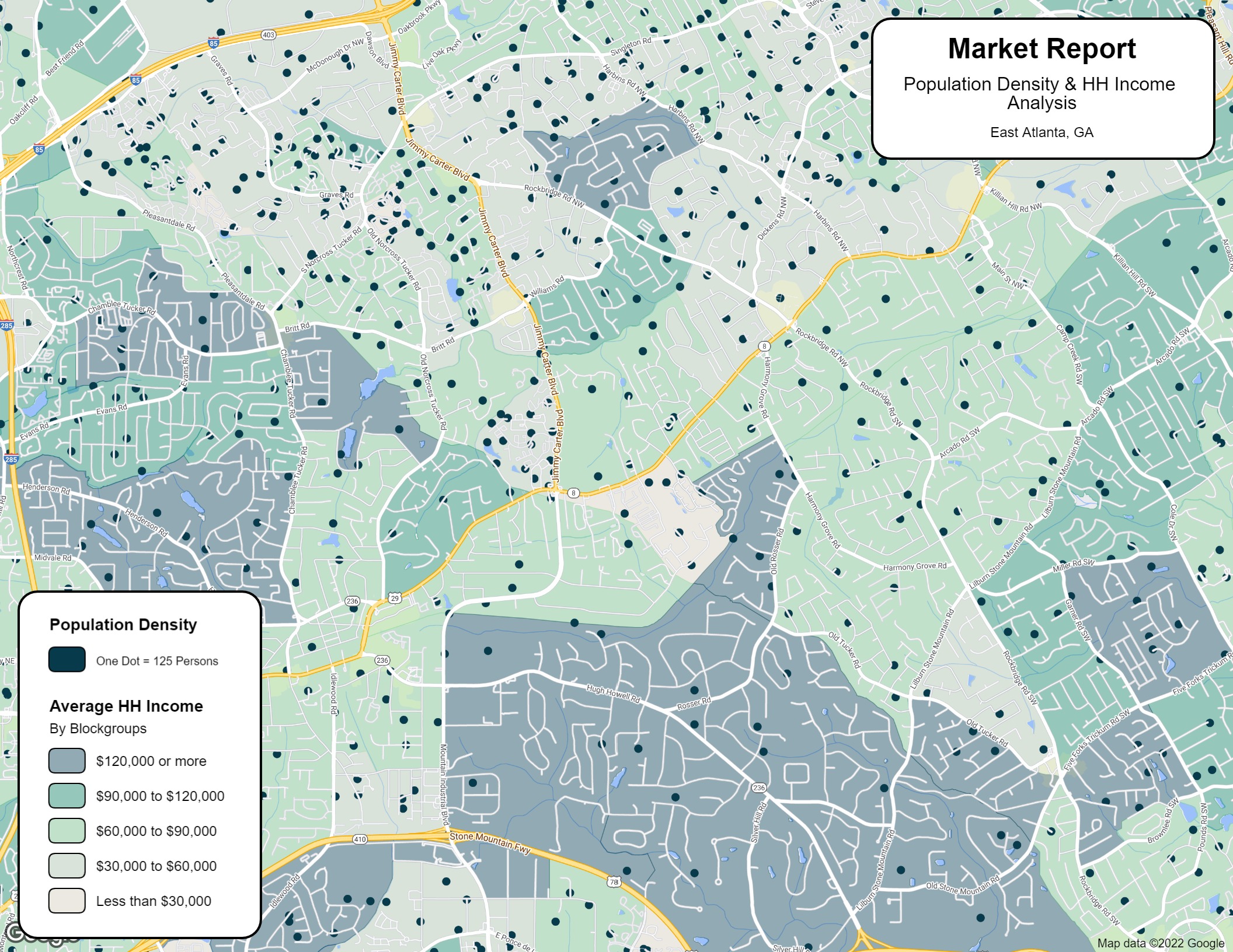 Sample of Dot Density tool